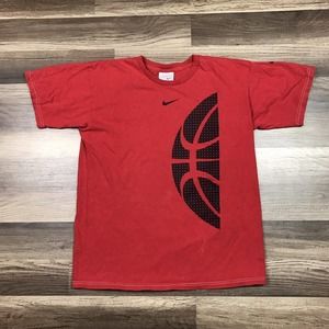 Y2K Vintage Nike Hoops Center Check Red Shirt Basketball Youth XL (Men S/Med)